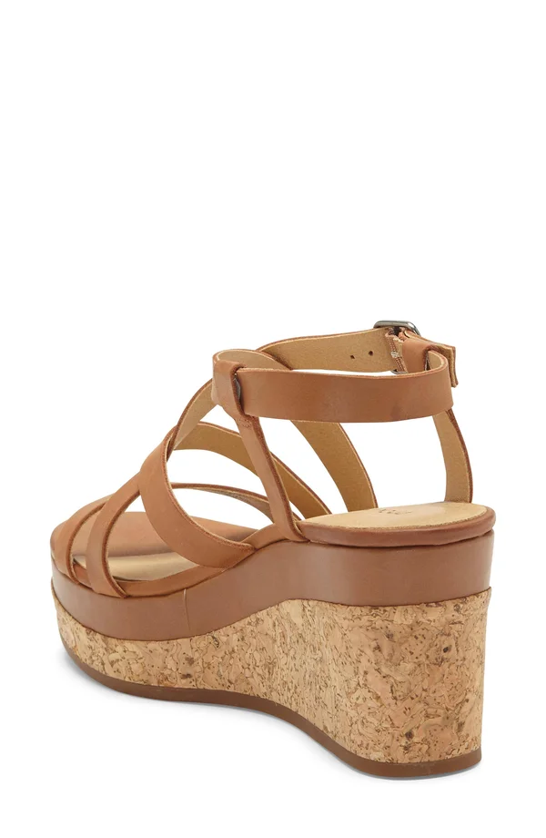 Women's Lucky Brand Batikah Strappy Wedge Sandal, Size 5.5 M - Beige