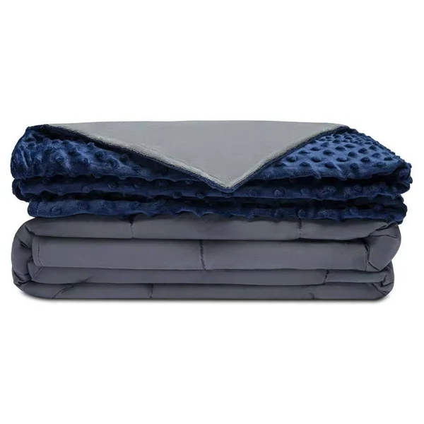 Quility Kids & Adults Weighted Blanket - 86 inchx92 inch, 20 lbs, Navy Blue, Size: 86x92; 20 lbs