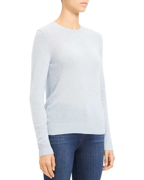 Theory Crewneck Sweater in Feather Cashmere - Grey - M