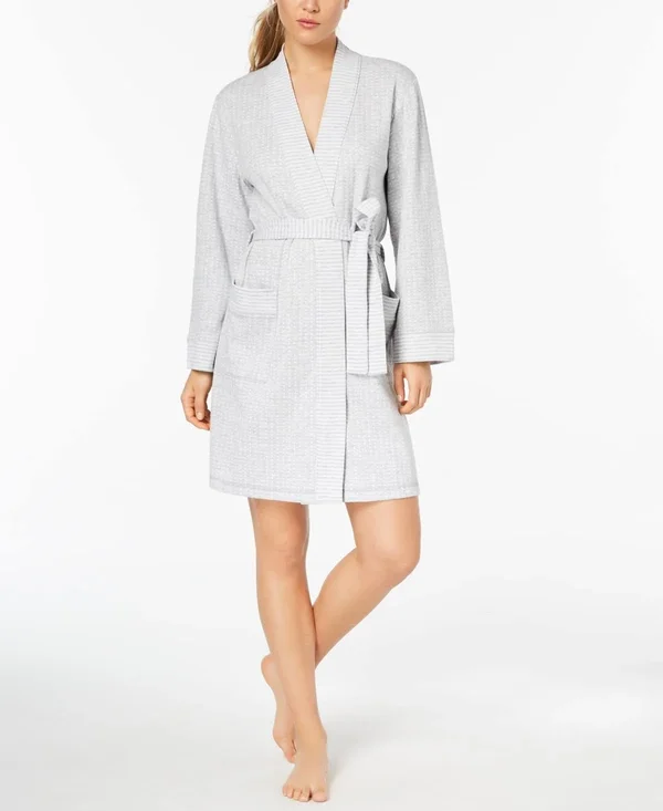 Charter Club Knit Robe - Created for Macy&s - Dove Grey