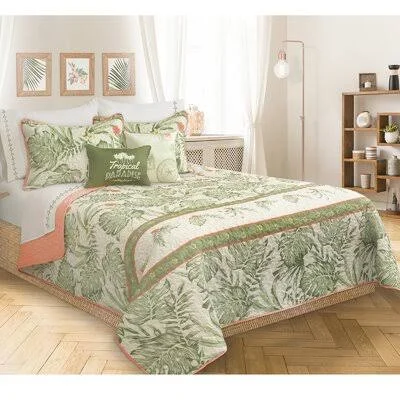 Bernardo Fiji Reversible Quilt Set Bayou Breeze Size: Twin Quilt + 1 Sham