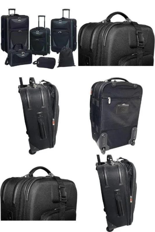 Travelers Club Skyview 6-Piece 2-Tone Luggage Set - Black