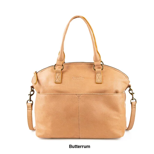 American Leather Co. Carrie Dome Satchel Sand - Boscov&s