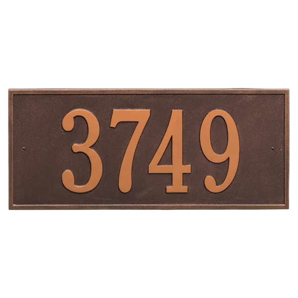 Whitehall Hartford - Estate Wall - One Line Address Plaque ( Antique Copper)