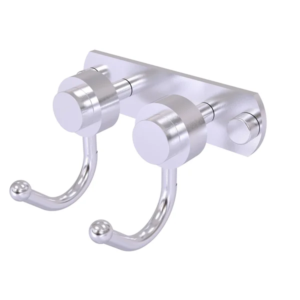 Allied Brass Mercury Collection 2 Position Multi Hook with Smooth Accent - Satin Chrome