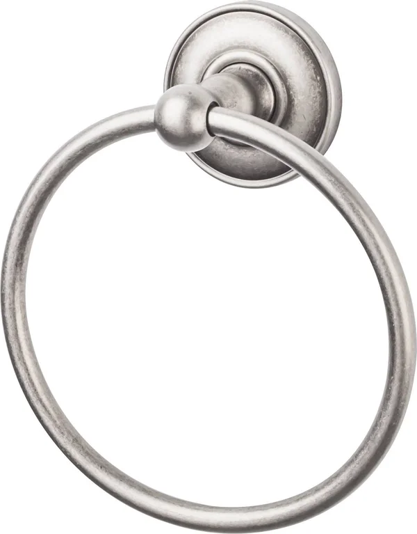Top Knobs Edwardian Bath Towel Ring Antique Pewter Plain Backplate ED5APD