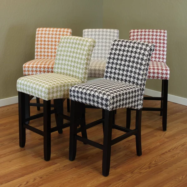 Monsoon Milan Houndstooth Counter Chairs (Set of 2) - Orange