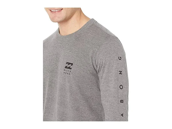 Billabong Men's Unity Long Sleeve T-Shirt, Small, Dark Grey Heather
