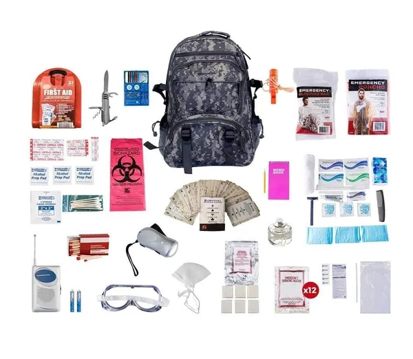Guardian 1 Person Deluxe Survival Kit (72+ Hours) - Red Wheel Bag