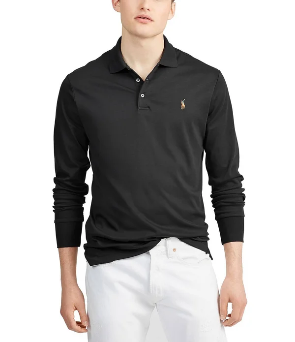 Polo Ralph Lauren Classic Fit Long Sleeve Polo - Black - S
