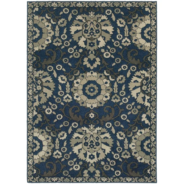Oriental Weavers Highlands 6682A 7&10x22 x 10&10x22 Midnight Area Rug