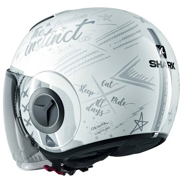 Shark - Helmet Nano Tribute RM White, Silver, Silver - Size S