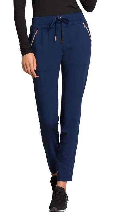 Cherokee Statement Mid Rise Straight Leg Drawstring Scrub Pants