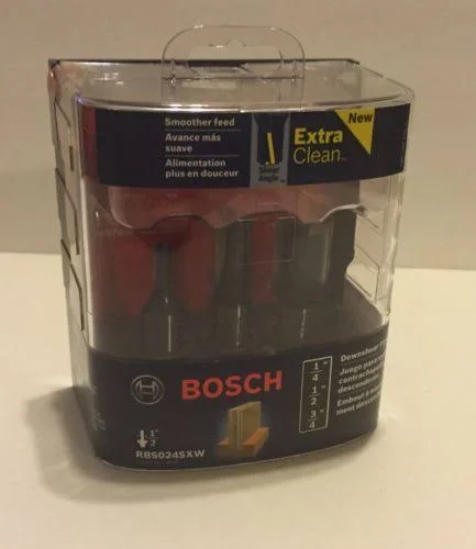 Bosch 3-Piece Carbide Tipped Downshear Plywood Set Shank RBS024SXW
