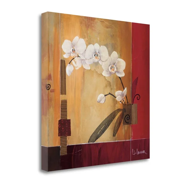Tangletown Fine Art Orchid Lines II by Don Li-Leger, Giclee Print on Gallery Wrap Canvas, 35x22X35x22
