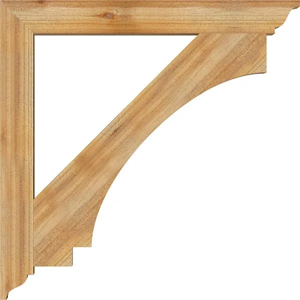 Ekena Millwork 4x22W x 36x22D x 36x22H Imperial Traditional Rough Sawn BRACKET, Western Red Cedar