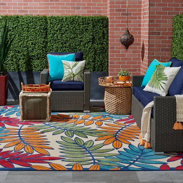 Nourison Aloha Area Rug - Multicolor, 6& x 9&