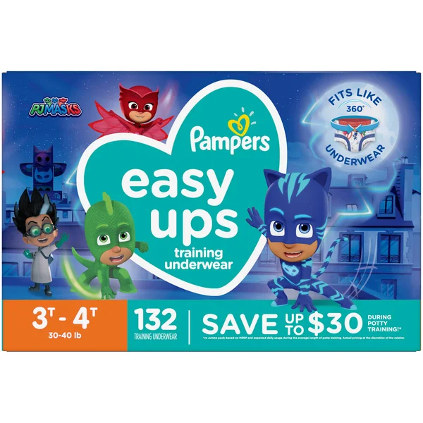 Pampers Easy UPS Training Underwear for Boys Size 4T-5T 116 Ct.