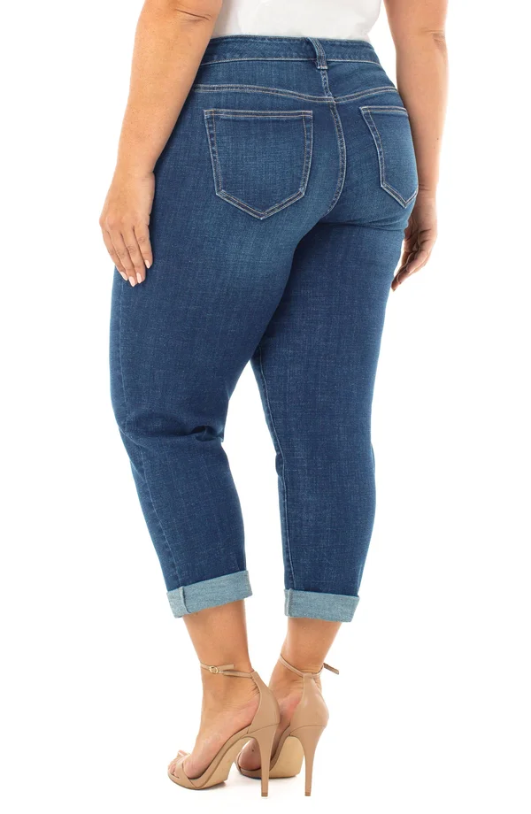 Liverpool Los Angeles Peyton Slim Crop Boyfriend Jeans - Size 24W in Wildwood at Nordstrom
