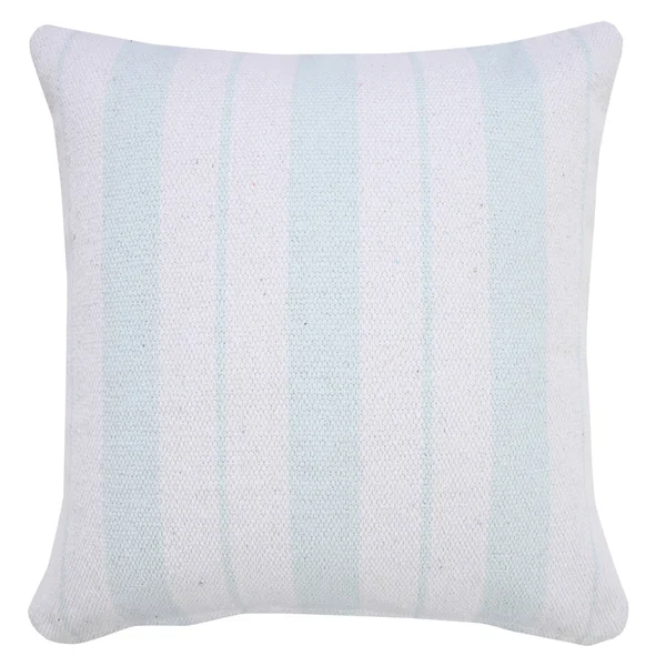 Triple Center Striped Throw Pillow - Bright Blue/White