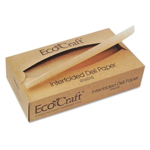 Bagcraft 1601016010 EcoCraft Interfolded Soy Wax Deli Sheets - 10 x 10 3/4, 500/Box, 12 Boxes/Carton