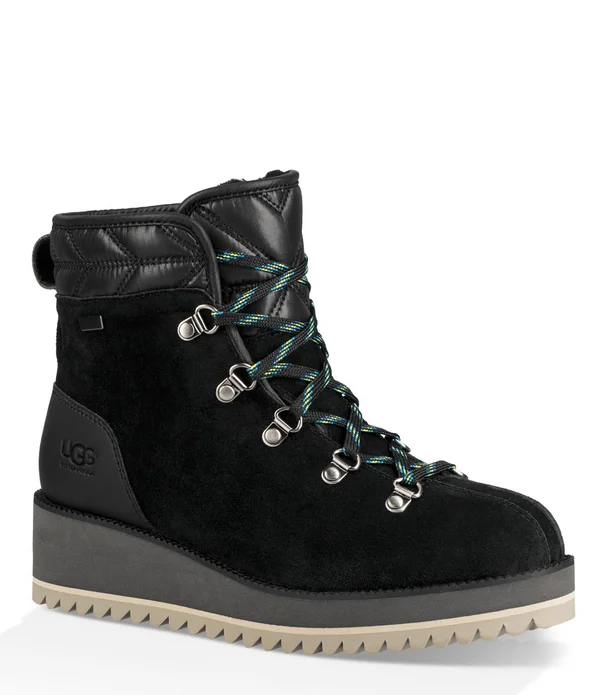 Ugg Birch Lace-Up Boot 8.5 Women's Black