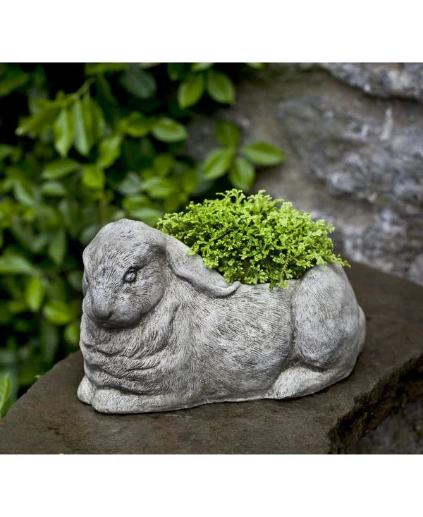 Campania International Bunny Cast Stone Planter