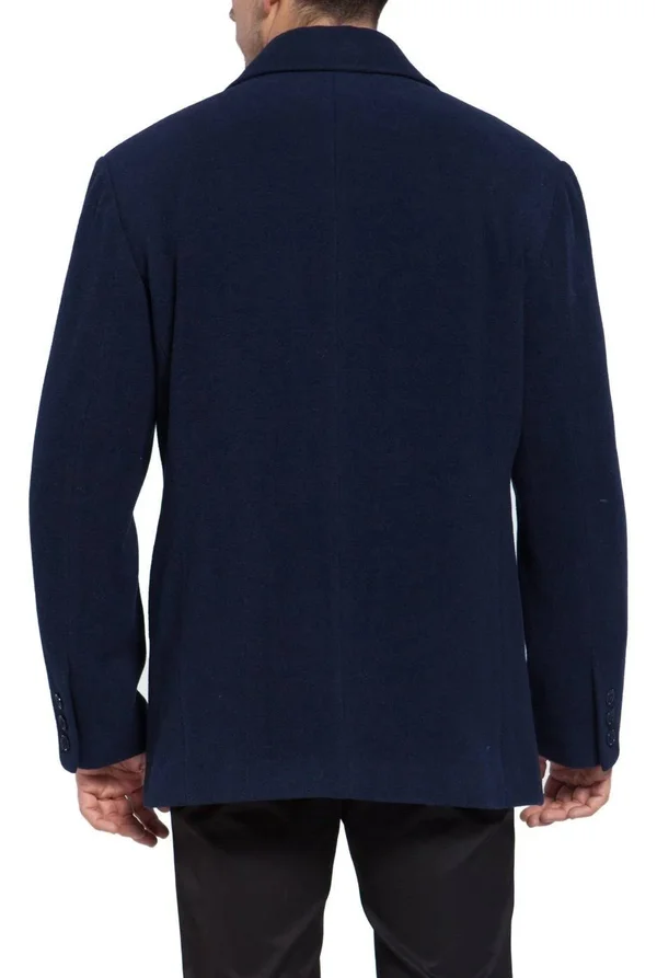 BGSD Men's Mark Classic Wool Blend Pea Coat XL, Navy