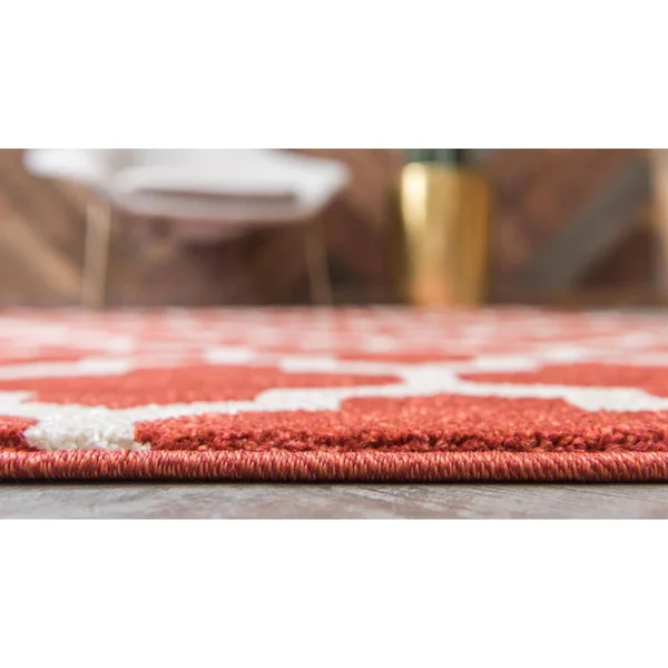 Unique Loom Philadelphia Trellis Rug - Terracotta (8& 0 x 11& 0)