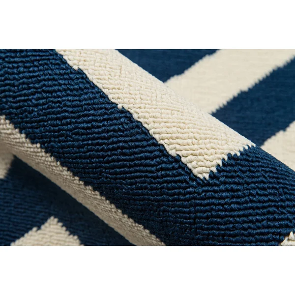 Momeni Baja Area Rug, Navy, 7&10x22 x 10&10x22