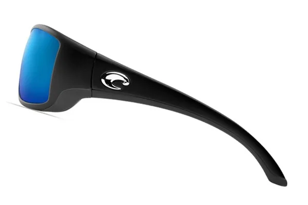 Costa Del Mar Blackfin Black Sunglasses, Blue Mirror 580p