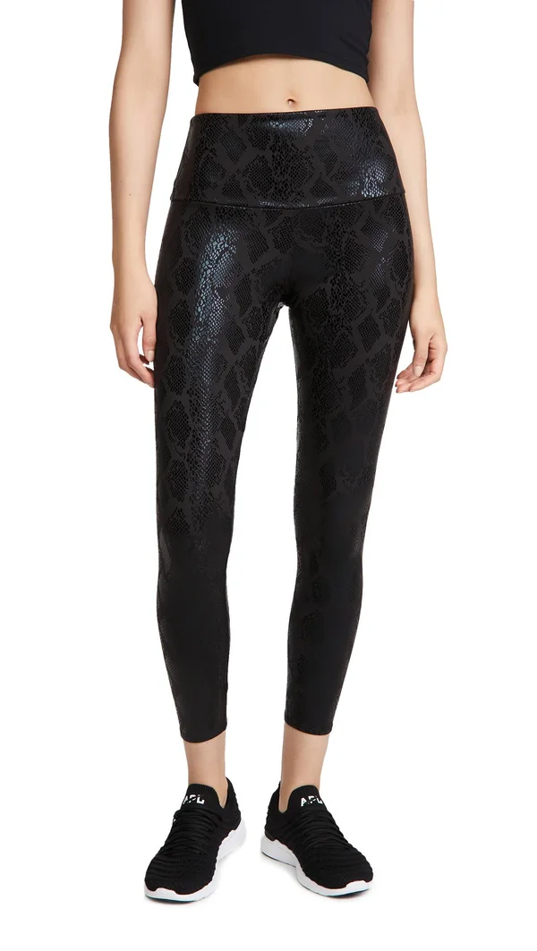 Onzie Foil Midi Legging - Black Snake - Women's