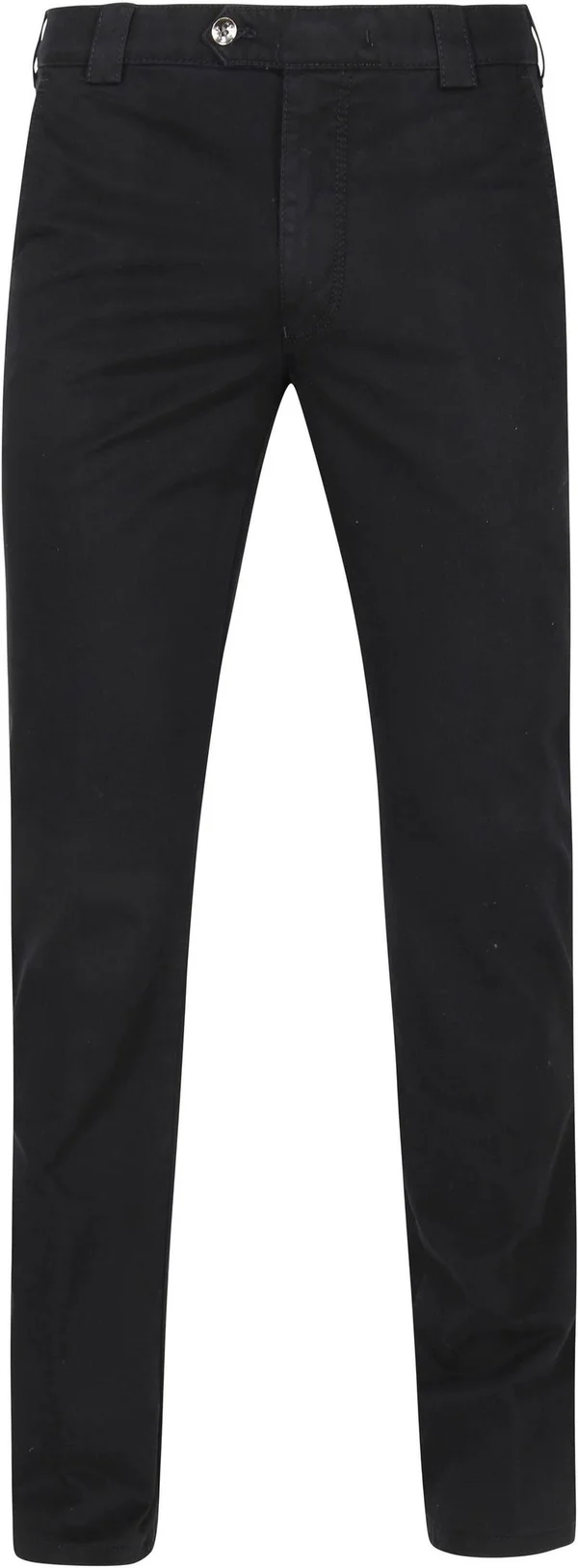 Plus Size : Meyer - Washed Cotton Stretch ‘Roma’ Chinos in A Blackfor Men