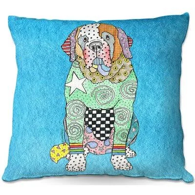Retzlaff Couch Saint Bernard Throw Pillow Ebern Designs Size: 16x22 x 16