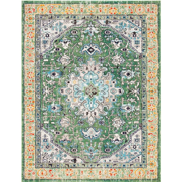Safavieh Madison Green/Turquoise 8 ft. x 10 ft. Area Rug