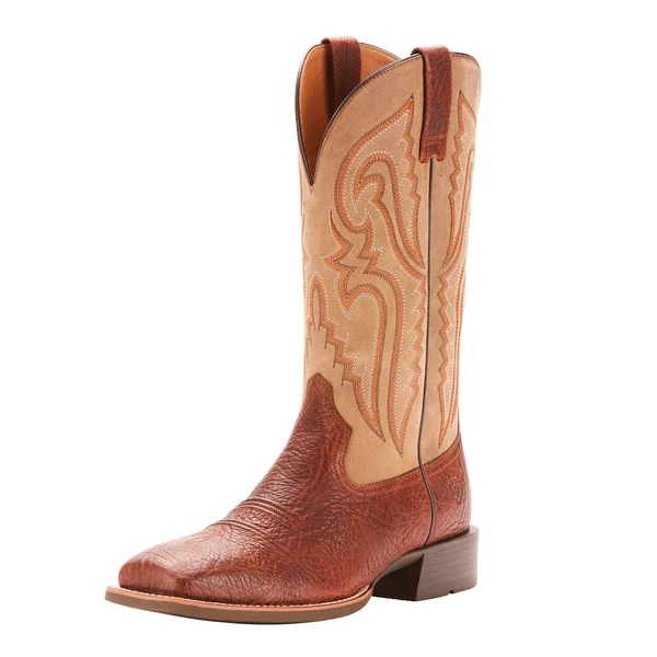 Ariat Men's Heritage Latigo Cognac Bullhide Square Toe Boots 10025094