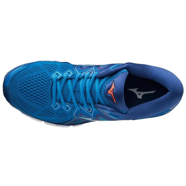 Mizuno Wave Sky 2 Running Shoe - Men's Directoire blue/cherry Tomato