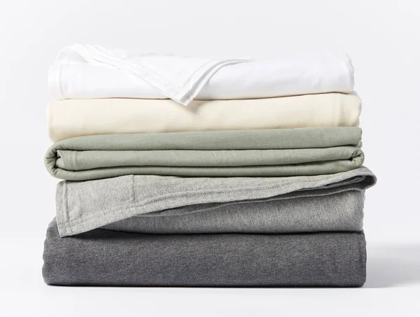 Coyuchi Organic Jersey Sheet Set - Charcoal Heather, Full