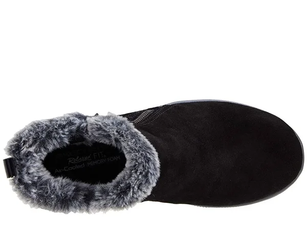 Skechers Easy Going - High Zip Women's Shoes Black : 5.5 B - Medium