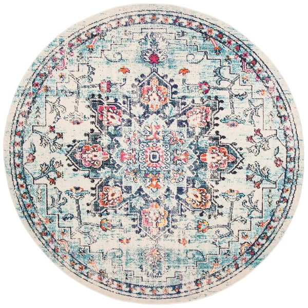 Safavieh Madison 400 Rug Collection MAD473F - Grey - Gold - 5& x 5& Square