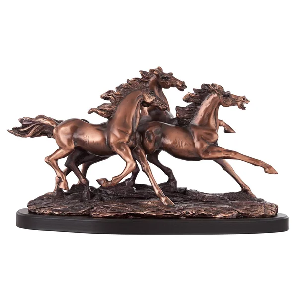 Kensington Hill Galloping Western Stallions 14x22 Wide Table Sculpture