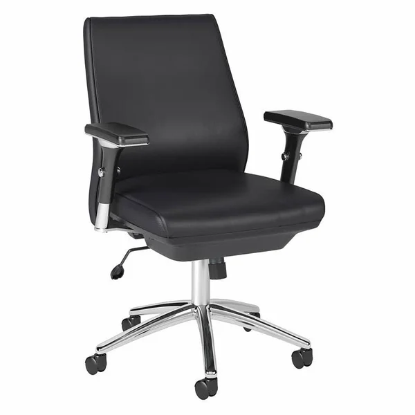 Move 40 Series Mid Back Leather Executive Office Chair in Black - Bonded Leather - M4CH1602BLL-Z