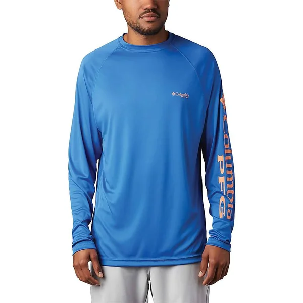 Columbia Men's Big & Tall PFG Terminal Tackle Shirt - Vivid Blue/Bright N - 4X