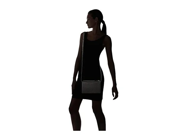 AllSaints Fetch Chain Leather Wallet Crossbody Bag - Black