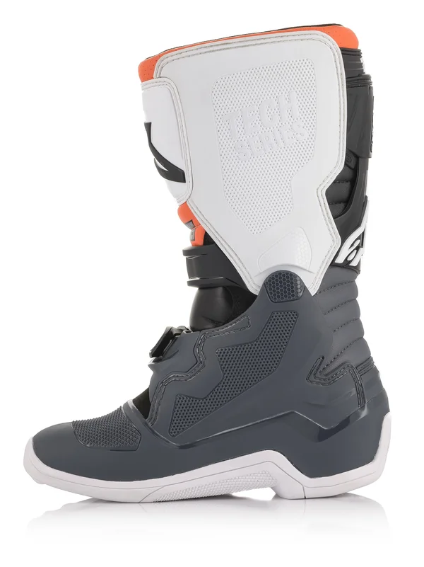 Alpinestars Tech 7S Youth Boots (6 - Black/Gray/White/Fluo Orange)