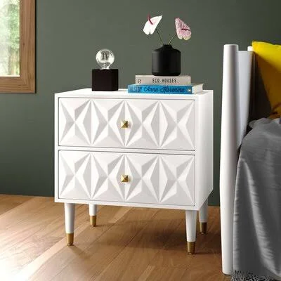 Virginia 2 Drawer Nightstand Color: Pure White