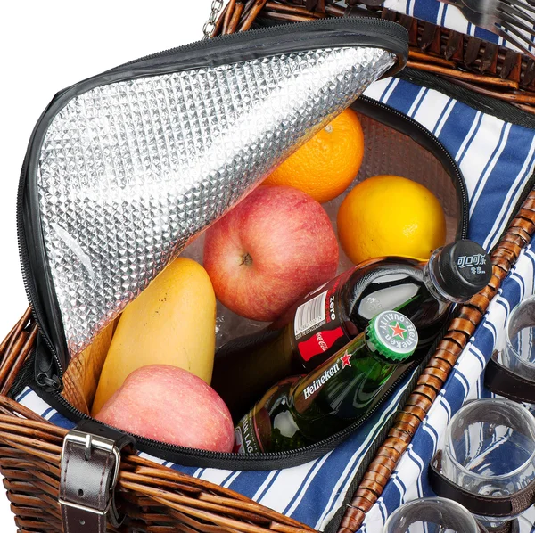 Picnic Basket Set for 4 Person - Insulated Picnic Hamper Set, Picnic Table Set, Picnic Plates, Picnic Supplies, Summer Picni