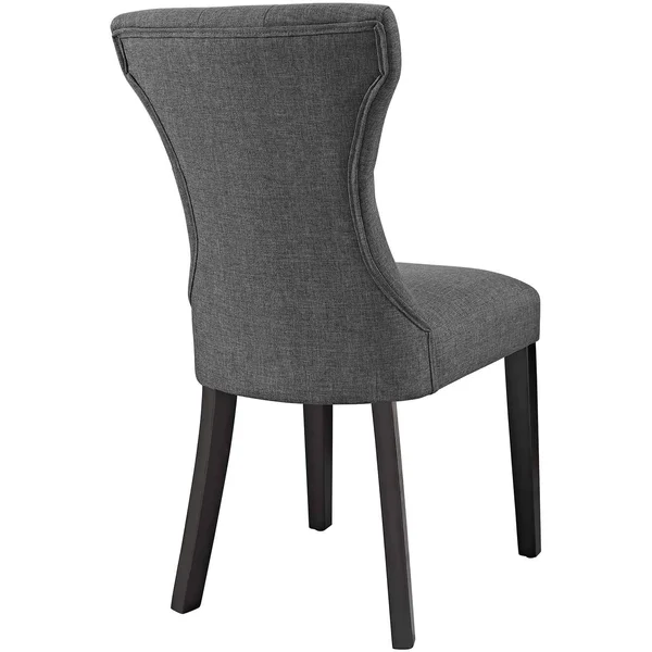 Modway Silhouette Dining Side Chairs Upholstered Fabric Set of 2 Beige