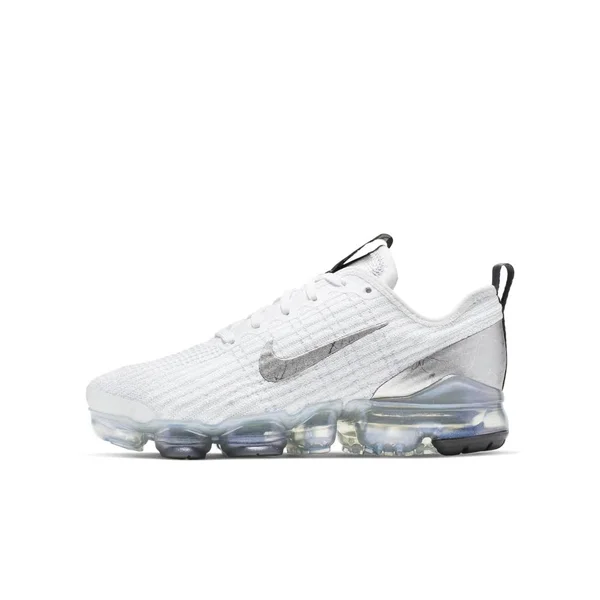 Nike Big Kids& Air VaporMax Flyknit 3 Running Shoes White