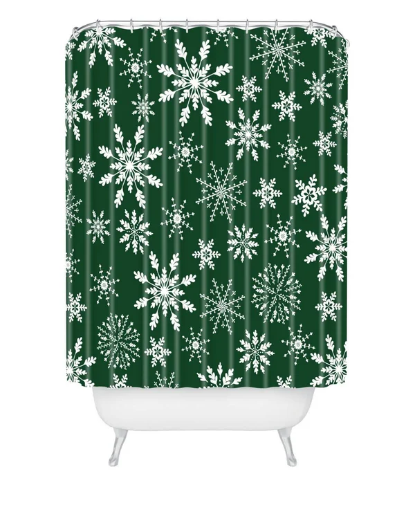Deny Designs Iveta Abolina Silent Night Green Shower Curtain - Multi